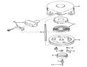 Rewind Starter No. 590420 Diagram and Parts List for 56027 4000001-4999999 - 1974 Toro Lawn Tractor