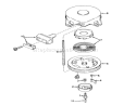 Rewind Starter No. 590420 Diagram and Parts List for 56027 5000001-5999999 - 1975 Toro Lawn Tractor