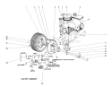 Engine And Axle Assembly Diagram and Parts List for 56033 5000001-5999999 - 1975 Toro Lawn Tractor