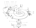 Mower Housing Assembly Diagram and Parts List for 56080 0000001-0999999 - 1980 Toro Lawn Tractor