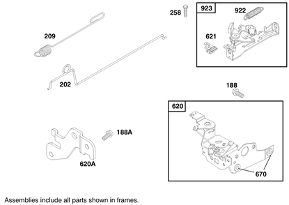 Engine Briggs & Stratton Model 12h802-1758-E1 Diagram and Parts List for 20494 8900001 - 8999999 Toro Lawn Mower