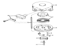 Rewind Starter Diagram and Parts List for 56125 4000001-4999999 - 1984 Toro Lawn Tractor