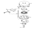 Rewind Starter Diagram and Parts List for 56125 5000001-5999999 - 1985 Toro Lawn Tractor