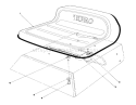 Seat Assembly Diagram and Parts List for 56125 5000001-5999999 - 1985 Toro Lawn Tractor