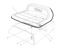 Seat Assembly Diagram and Parts List for 56125 6000001-6999999 - 1986 Toro Lawn Tractor