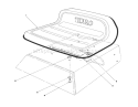 Seat Assembly Diagram and Parts List for 56125 7000001-7999999 - 1987 Toro Lawn Tractor