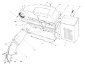 Twin Bagger Grass Catcher Model Diagram and Parts List for 56125 7000001-7999999 - 1987 Toro Lawn Tractor