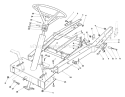 Frame Assembly Diagram and Parts List for 56127 8000001-8999999 - 1988 Toro Lawn Tractor
