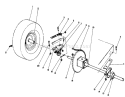 Rear Axle Assembly Diagram and Parts List for 56128 9000001-9999999 - 1989 Toro Lawn Tractor