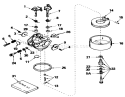 Carburetor Diagram and Parts List for 56128 9000001-9999999 - 1989 Toro Lawn Tractor