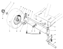 Front Axle Assembly Diagram and Parts List for 56128 9000001-9999999 - 1989 Toro Lawn Tractor