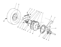 Rear Axle Assembly Diagram and Parts List for 56132 1000001-1999999 - 1991 Toro Lawn Tractor