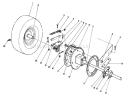 Rear Axle Assembly Diagram and Parts List for 56133 1000001-1999999 - 1991 Toro Lawn Tractor