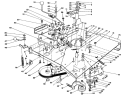 Transmission & Linkage Assembly Diagram and Parts List for 56133 1000001-1999999 - 1991 Toro Lawn Tractor