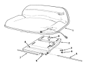 Seat Assembly Diagram and Parts List for 56145 0000001-0999999 - 1990 Toro Lawn Tractor