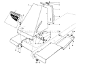 Front Tower Assembly Diagram and Parts List for 56150 9000001-9999999 - 1989 Toro Lawn Tractor