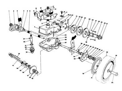 Gear Case Assembly Diagram and Parts List for 20626C 6000001 - 6999999 Toro Lawn Mower