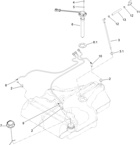 Part Location Diagram of 116-0003 Toro SENDER-FUEL LEVEL