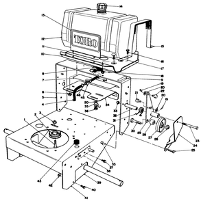 Frame Assembly Diagram and Parts List for 30102 8000001 - 8999999 Toro Lawn Tractor Accessories