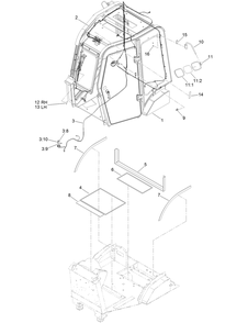 Part Location Diagram of 121-8341 Toro Side Mirror Asm