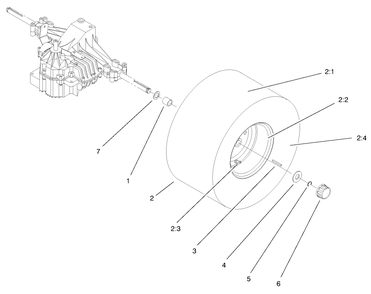 Rear Axle Assembly Diagram and Parts List for 71218 7900001 - 7999999 Toro Lawn Tractor
