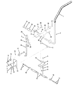 Transmission Drive Linkage Diagram and Parts List for 74140 39000001 - 39999999 Toro Lawn Tractor