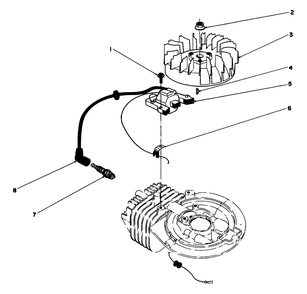 Flywheel & Magneto Assembly (Engine No. 47pg6) Diagram and Parts List for 16202C 7000001 - 7999999 Toro Lawn Mower