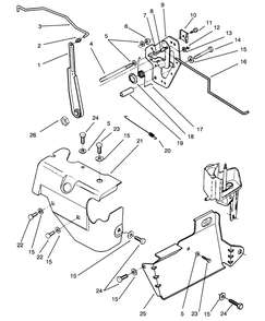 Governor Linkage & Cover Assembly Diagram and Parts List for 72060 3900001 - 3999999 Toro Lawn Tractor