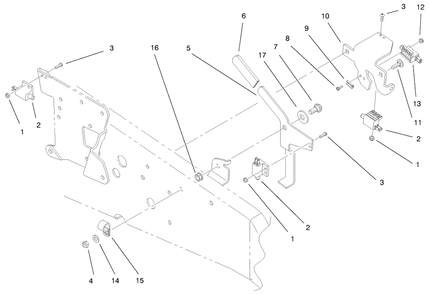 Upper Parking Brake Assembly Diagram and Parts List for 73560 8900001 - 8999999 Toro Lawn Tractor