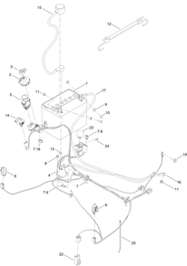 Electrical Assembly Diagram and Parts List for 75306 412300000 - 999999999 Toro Lawn Tractor