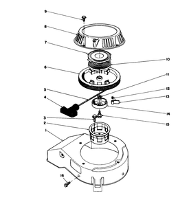 Recoil Assembly (Model No. 47pg6 & 47pg7) Diagram and Parts List for 20747C 8000001 - 8999999 Toro Lawn Mower