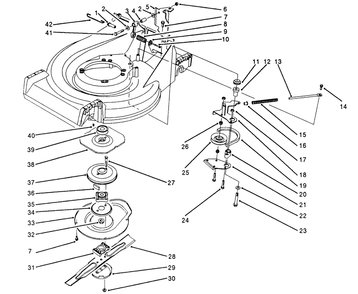 Blade & Brake Assembly Diagram and Parts List for 26562 2000001 - 2999999 Toro Lawn Mower