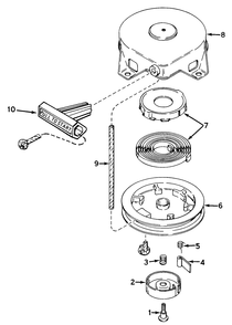 Shroud & Rewind Starter No. 590537 Engine Model Ah520 Type 1585a Unit Model 38120 (Used On Units With Serial No. Diagram and Parts List for 38130 0015001 - 0499999 Toro Snow Blower
