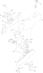 Part Location Diagram of 147-2915 Toro Cable-Throttle