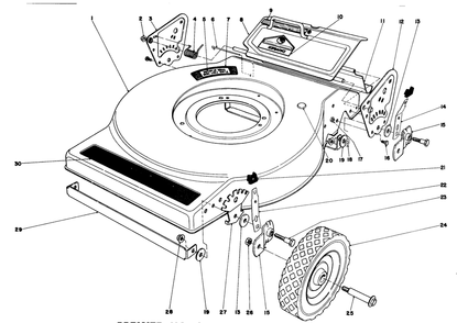 Mower Housing (Model No. 16880) Diagram and Parts List for 16890 1000001 - 1999999 Toro Lawn Mower