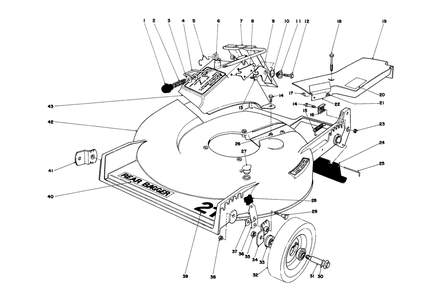Housing Assembly Diagram and Parts List for 20785 9000001 - 9999999 Toro Lawn Mower