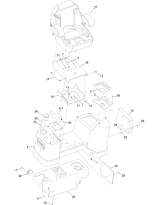 Operator Platform Assembly Diagram and Parts List for 23898 400000000 - 999999999 Toro Lawn Tractor Accessories