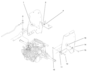 Cruise Control Assembly Diagram and Parts List for 72070 9900001 - 9999999 Toro Lawn Tractor