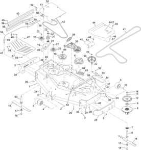 Part Location Diagram of 127-6659 Toro Deck Idler Asm