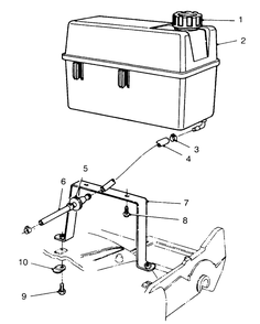 Gas Tank Assembly Diagram and Parts List for 22153BC 5900001 - 5999999 Toro Lawn Mower