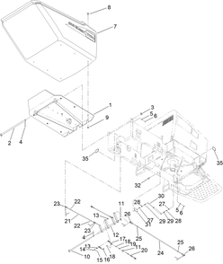 Brake And Hopper Assembly Diagram and Parts List for 68038 405500000 - 407899999 Toro Lawn Tractor Accessories