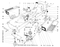 Frame Assembly Diagram and Parts List for 57054 0000001-0999999 - 1970 Toro Lawn Tractor