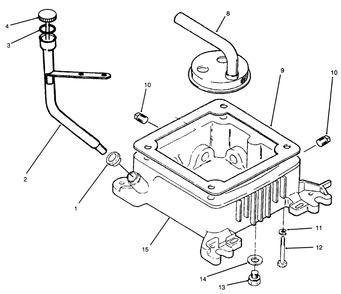 Oil Base & Fuel Pump-Onan P220g Type 1/10808g Diagram and Parts List for 30620 690001 - 699999 Toro Lawn Tractor