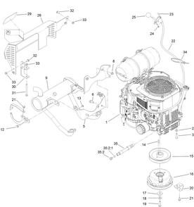 Engine Assembly Diagram and Parts List for 79518 403254000-404314199 Toro Lawn Mower