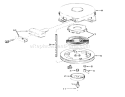 Model 590420 Rewind Starter Assembly (recoil) Diagram and Parts List for 57104 0000001-0999999 - 1970 Toro Lawn Mower
