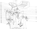 Steering And Transmission Assembly Diagram and Parts List for 57222 1000001-1999999 - 1971 Toro Lawn Mower