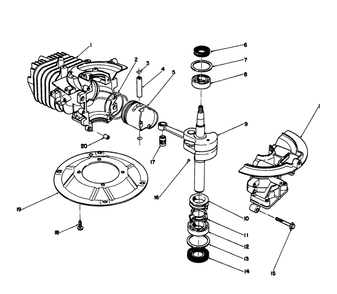 Crankshaft Assembly (Model No. 47pn2-3) Diagram and Parts List for 22700B 39000001 - 39999999 Toro Lawn Mower