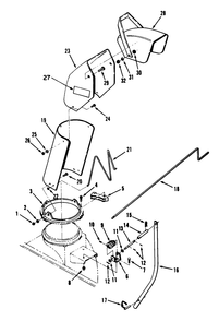Chute Assembly Diagram and Parts List for 06-44SC01 1000001 - 1999999 Toro Snow Blower