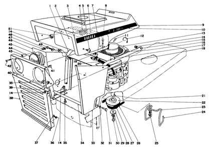 Hood And Engine Assembly Diagram and Parts List for 55166 3000001 - 3999999 Toro Lawn Tractor