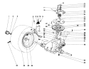 Transaxle & Clutch Assembly Diagram and Parts List for 57356 8000001-8999999 - 1978 Toro Lawn Tractor